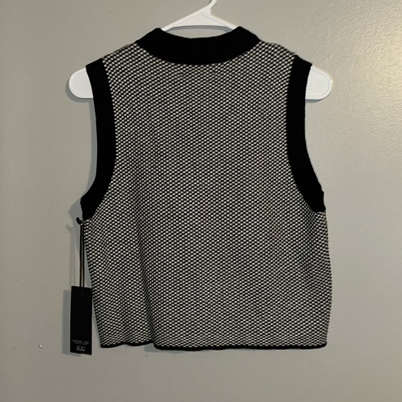 NWT Rachel Zoe Black and White Sweater Tank Top - Picture 6 of 6